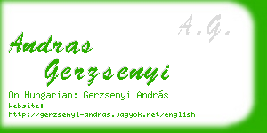 andras gerzsenyi business card