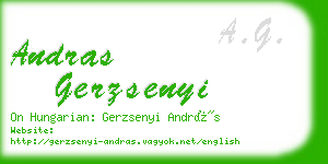 andras gerzsenyi business card